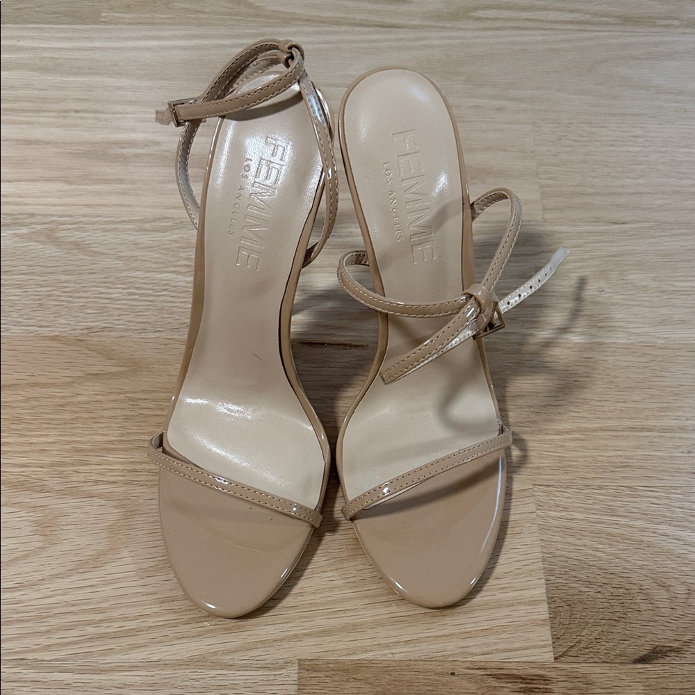 FEMME Nude Strappy Heels